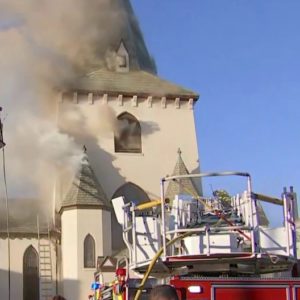Fire in church