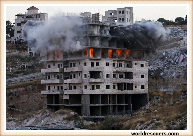 demolished building